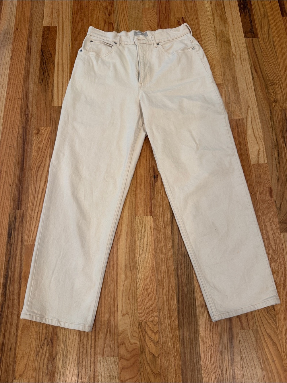 Everlane Cream Straight-Leg Jeans